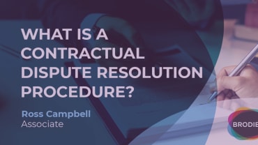 What is a contractual dispute resolution procedure?